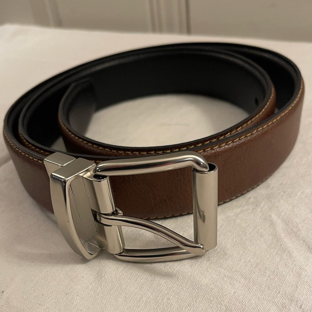 Mens Reversible Leather Belts Size M